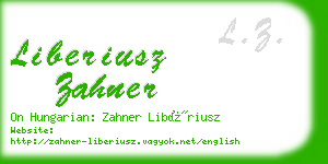 liberiusz zahner business card